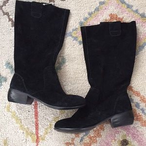 Heidi Klum Miley Black Suede Boots Size 36.5
